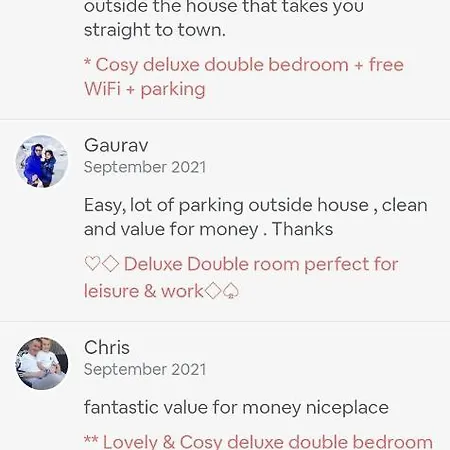 Homestay szállás *re9bc* For Your Relaxed & Cosy + Free Parking + Free Fast Wifi * Leeds